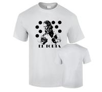 Camiseta Premium El Torta Flamenco Juan Moneo 190grs Blanca 100% Algodon Unisex (FR/ES, Letras, L, Regular, Regular, Blanco)