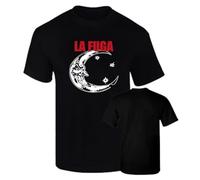 Camiseta Premium La Fuga Rock Español Musica 190grs Blanca o Negra 100% Algodon Unisex (FR/ES, Letras, XL, Regular, Regular, Negro)