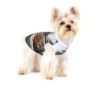 Camiseta prémium para perros de Docking at the Port of the Giant Ship - Ropa suave 100% algodón para perros, perfecta para perros pequeños a medianos, camisas elegantes y cómodas para perros, talla S