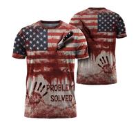 Camiseta Problema Resuelto Sangre, Problema Resuelto, Halloween, Estoy Bien Sangre, Terror T-Shirt Cómodo Camisetas Básicas Deporte Shirts para Viajes Running Senderismo 3XL