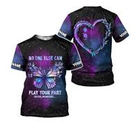 Camiseta Programas Personalizados De Concienciación sobre El Suicidio Manga Corta Hombre Mangas Cortas Informal T-Shirt para Entrenamiento Pesca Deportiva XL