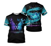 Camiseta Programas Personalizados De Concienciación sobre El Suicidio T-Shirt Elegante Camiseta De Hombre Informal Camisetas para Entrenamiento Correr Gimnasio XL