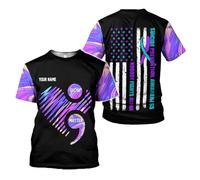 Camiseta Programas Personalizados De Concienciación sobre El Suicidio T-Shirt Elegante Mangas Cortas Hombre Manga Corta para Gimnasio Pesca Entrenamiento 3XL