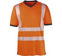 Camiseta protectora de advertencia naranja brillante / gris