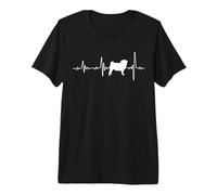 Camiseta Pug Dog Lover Cute Pug Love Heartbeats Pug Lover Camiseta Premium