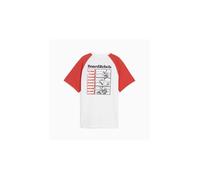 Camiseta puma mid90s graphic tee i infantil blanco/rojo 9 - 10 AÑOS