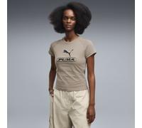 Camiseta PUMA Sport estampada de corte semiajustado para mujer, Ropa, Beige, XS
