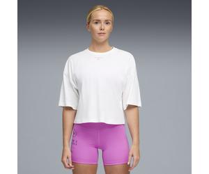 Camiseta PUMA x HYROX Cropped Oversized Lifestyle para mujer, Ropa, Blanco, XL
