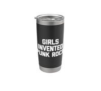 Camiseta punk rock inventada para niñas con texto divertido y sarcástico Vaso térmico de acero inoxidable de doble pared
