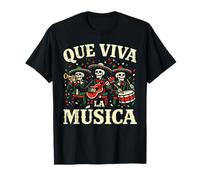 Camiseta Que Viva la Música Cinco De Mayo Skeleton Mariachi Band Camiseta