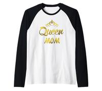 Camiseta Queen Mom para mamá, abuela o suegra - Día de la Madre Camiseta Manga Raglan