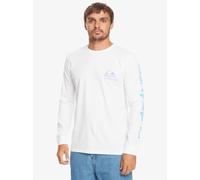 Camiseta Quiksilver Hombre LS de Algodón con Cuello Redondo ~ Logotipo Omni