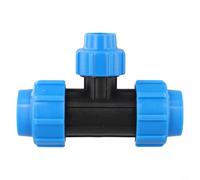Camiseta reductora de 90 grados en PP para tuberías de PE utilizadas en redes de suministro de agua para proyectos de infraestructura verde (32 mm x 20 mm x 32 mm)