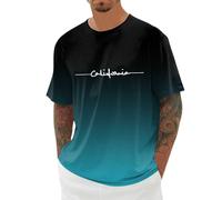 Camiseta Reductora Hombre De Verano De Gran Tamaño para Hombre De Manga Corta con Cuello Redondo Y Estampado Urbano S Básicas S Casuales Holgadas para Hombre S Deportivas (Navy S)