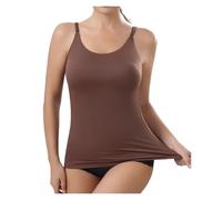 Camiseta Reductora Mujer Faja moldeadora sin costuras for mujer, camiseta elástica con control de abdomen, chaleco moldeador de cuerpo adelgazante, corsé, entrenador de cintura for vientre plano(Brown