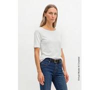 Camiseta regular de punto flameado White XXS