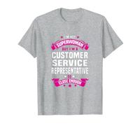 Camiseta representativa de Servicio al Cliente Camiseta, Hombre, Gris Jaspeado, S