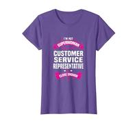 Camiseta representativa de Servicio al Cliente Camiseta, Mujer, Morado Jaspeado, 3XL