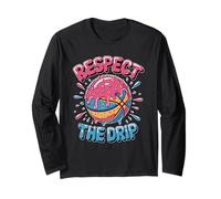 Camiseta Respect The Drip - Basketball Ice Cream Drip Manga Larga