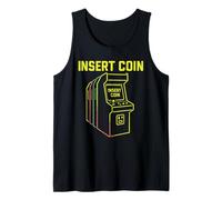 Camiseta Retro Arcade Insert Coin Gamer Camiseta sin Mangas