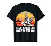 Camiseta retro Best Frenchie Dad Ever, regalo para papá Bulldog francés Camiseta