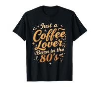 Camiseta Retro Café Vintage de Just a Coffee Lover Born in The 80s Camiseta