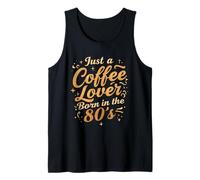 Camiseta Retro Café Vintage de Just a Coffee Lover Born in The 80s Camiseta sin Mangas