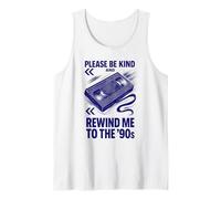 Camiseta Retro con Texto en inglés Please Be Kind and Rewind Me To The 90s Camiseta sin Mangas