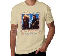 Camiseta retro de Hard Rock Heavy Metal Robert & Jimmy 1995 World Tour - Camiseta vintage de concierto de banda de rock para hombre y mujer, Estilo de color arena, S