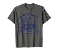 Camiseta retro del estado de Connecticut Est 1788 New England Heritage Camiseta
