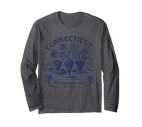 Camiseta retro del estado de Connecticut Est 1788 New England Heritage Manga Larga