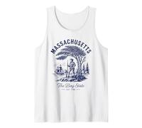Camiseta retro del estado de Massachusetts Est 1788 Freedom Trail Camiseta sin Mangas