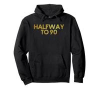 Camiseta Retro Dorada para cumpleaños número 45 de Halfway to 90 Sudadera con Capucha