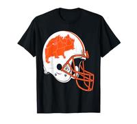 Camiseta retro para fanáticos de los deportes con casco de fútbol Camiseta