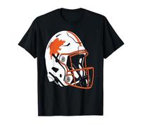 Camiseta retro para fanáticos de los deportes con casco de fútbol Camiseta