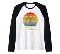 Camiseta Retro Vintage Apollo 11 Moon Landing 1969 Camiseta Manga Raglan