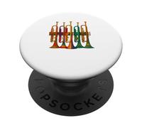 Camiseta Retro Vintage de Trompeta Estilo Divertido de los PopSockets PopGrip Adhesivo