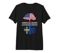 Camiseta Reunión Bandera Asturiana Americana - Camisa Asturias Camiseta Premium
