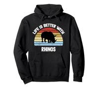Camiseta Rhino | La Vida es Mejor con rinocerontes Sudadera con Capucha