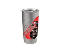 Camiseta Ride With Passion The Ultimate Adventure on Two Wheels Vaso térmico de acero inoxidable de doble pared