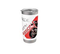 Camiseta Ride With Passion The Ultimate Adventure on Two Wheels Vaso térmico de acero inoxidable de doble pared