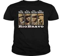 Camiseta Rio Bravo Dean Martin John Wayne Walter Brennan G Star S Damens Pour Et Femme 100% Coton Blanc Jaune Black Rouge Black, Negro, XL