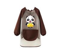 Camiseta Roja Niño - Delantal de Manga Larga para niños Unisex para Pintar cocinar y Pintar con un Bonito diseño de Animales para niños y niñas (Brown 12-15 Years)