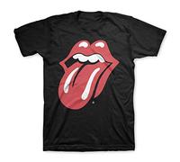 Camiseta Rolling Stones Lengua Camiseta Hombre Oficial Negro, Large