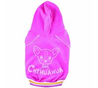 Camiseta rosa con capucha para perros "Chihuahua" DoggyDolly