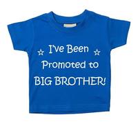 Camiseta rosa «I’ve been promoted to big brother» para bebés, disponible en tamaños de 0 - 6 meses a 14 - 15 años. Regalo para hermanas que esperan un nuevo bebé. azul azul Talla:12-13 Years
