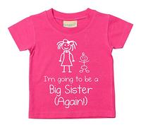 Camiseta rosa para bebé o niño/a con inscripción I 'm going to be a Big Sister, disponible en tamaños 0 - 6 meses a 14 - 15 años regalo hermana recién nacido rosa rosa Talla:12-13 Years