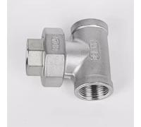 Camiseta roscada hembra de acero inoxidable 304, tamaños de 1/4" a 2", accesorio de tubería de unión duradero de 3 vías, 1 pieza(1/2inch)