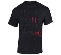 Camiseta: Rúnicas Odin - Mjolnir Martillo Thor - Vikingo T-Shirt hombre-s y mujer-es - Noruega Norway - Wotan Norseman Valhalla Hammer Mjölnir Pagan Metal - Regalo - Viking-s - Vikinga Rune (XXL)