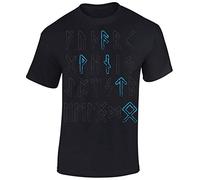 Camiseta: Rúnicas Wotan - Mjolnir Martillo Thor - Vikingo T-Shirt hombre-s y mujer-es - Noruega Norway - Odin Norseman Valhalla Hammer Mjölnir Pagan Metal - Regalo - Viking-s - Vikinga Rune (XL)